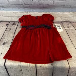 Sammy + Nat Velvet Christmas Dress and Plaid Diaper Cover